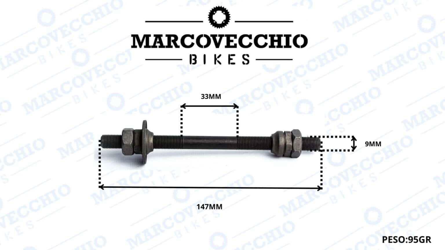 Eje Hueco De Maza Trasera A Cassette P Cierre Rapido Marcovecchio Bikes