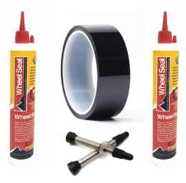 KIT TUBELESS CINTA 32MM + LIQUIDO + VALVULAS 2 Ruedas
