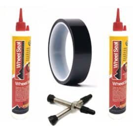 KIT TUBELESS CINTA 27MM + LIQUIDO + VALVULAS 2 Ruedas
